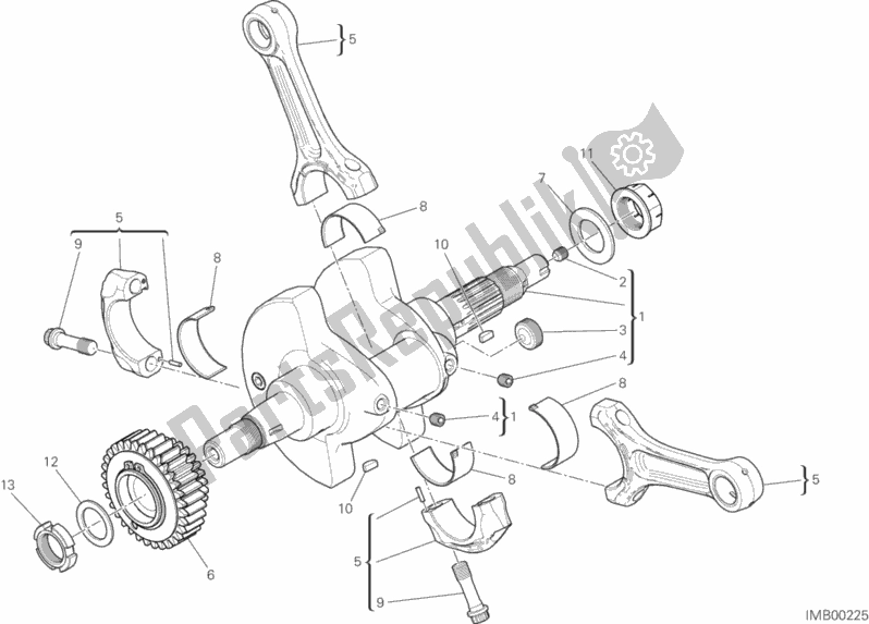 Tutte le parti per il Bielle del Ducati Multistrada 950 USA 2018